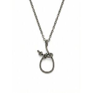 Justin Boots Western Lasso Rope Pendant Rodeo Cowboy Necklace NWT